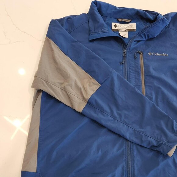 Columbia Sz XXL Ascender Jacket Mens Blue Softshell Comfort Outdoor Hiking Omni - Picture 8 of 11